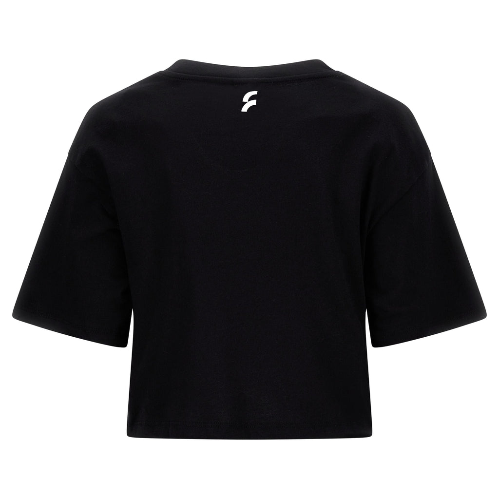 Freddy T-shirt crop top comfort con stampa lettering F2WGZT7 N black