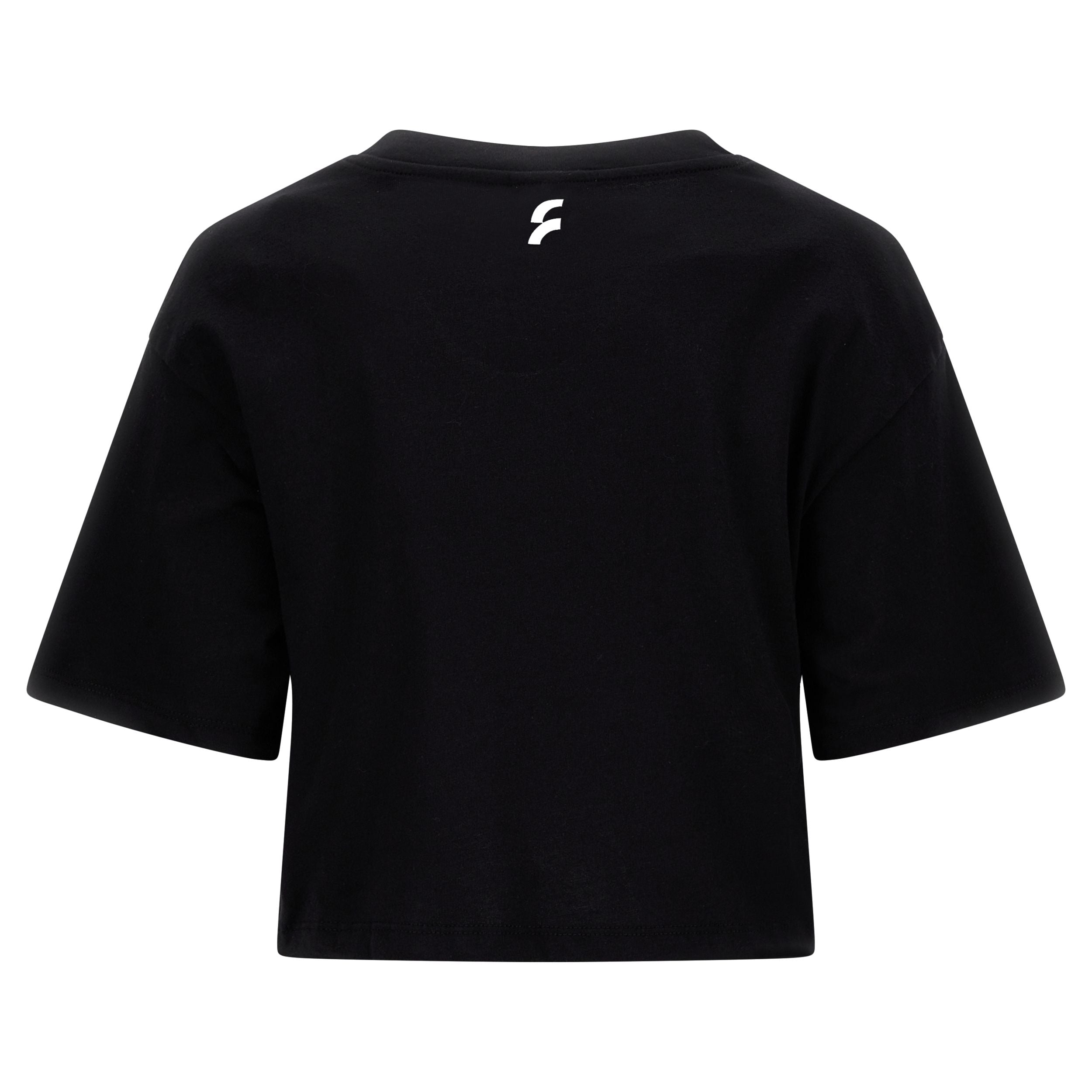 Freddy T-shirt crop top comfort con stampa lettering F2WGZT7 N black