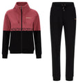 Freddy tuta sportiva da donna con zip e collo ad anello e inserto a fantasia F3WTRK3 F93N malaga-nero