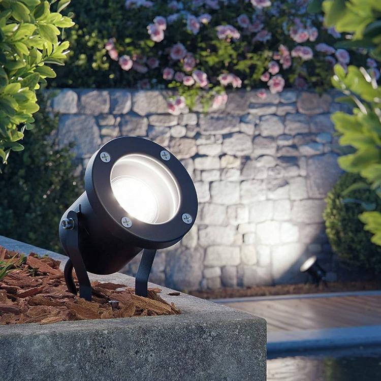 Faretto Giardino Picchetto Parete Esterno Segnapassi Orientabile Led Gu10 Grigio