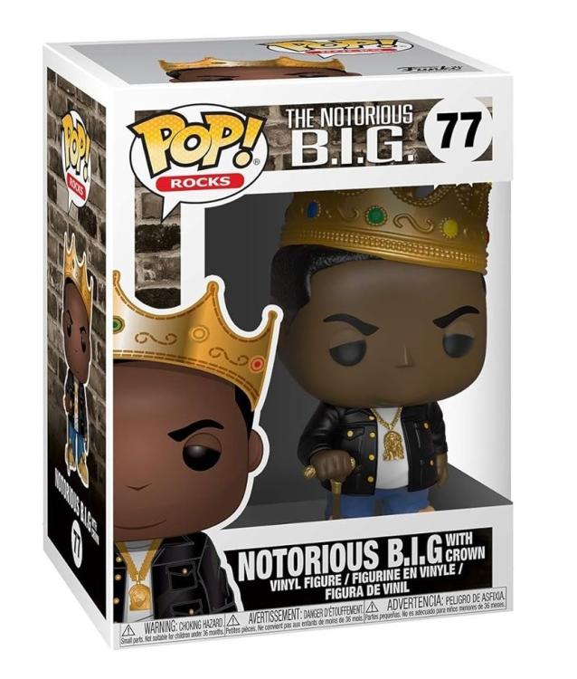 Funko Pop ! Rocks - (77) Notorious B.I.G Crown Biggie - Statua Vinyl Figure 9Cm