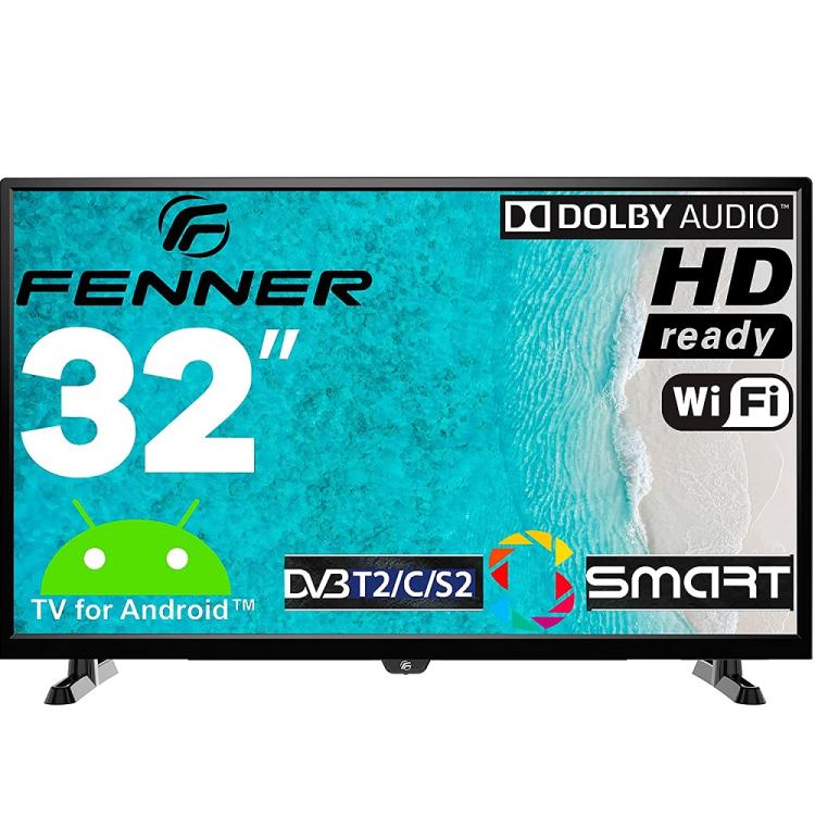 Fenner Smart Tv 32" Hd Android Quadcore Dvb-T2-S2 Wifi Dolby  Hevc 10Bit H265