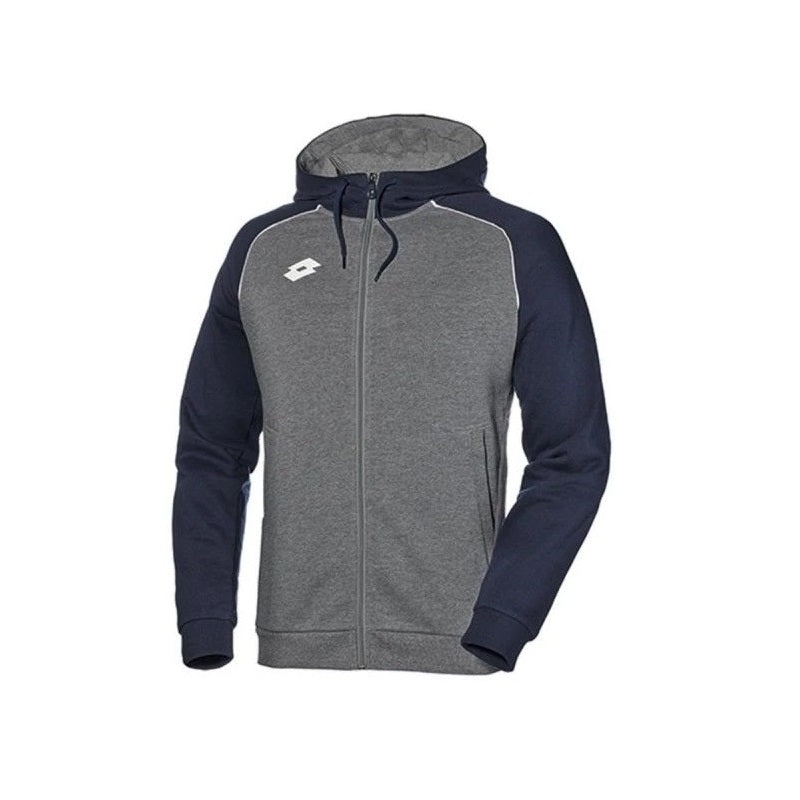 Lotto Felpa Cappuccio Junior Delta Plus T5575 Blu-Grigio