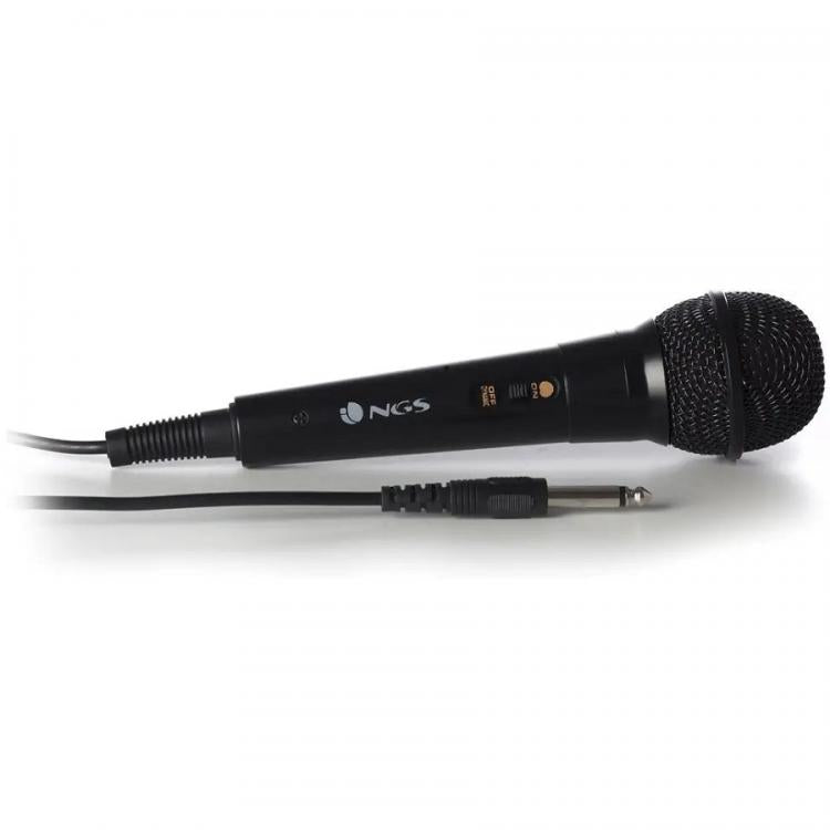 Ngs Microfono Vocale Wired Singer Fire Karaoke Feste Conferenze Con Cavo 3M Nero