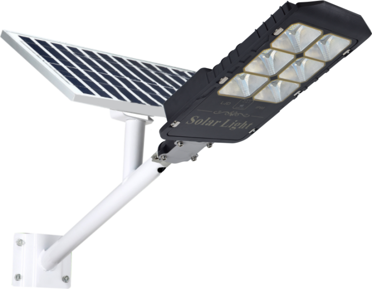 Lampione Led + Pannello Con Solare Staffa E Telecomando 300W Ip66 Faro Stradale