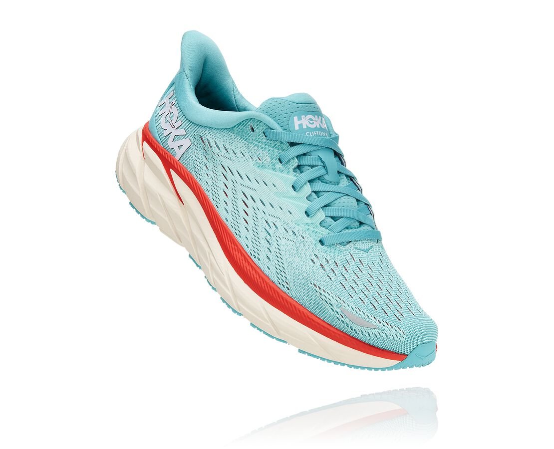 Hoka One One Clifton 8 Scarpe Running Leggere Morbide Donna Azzurro 1119394