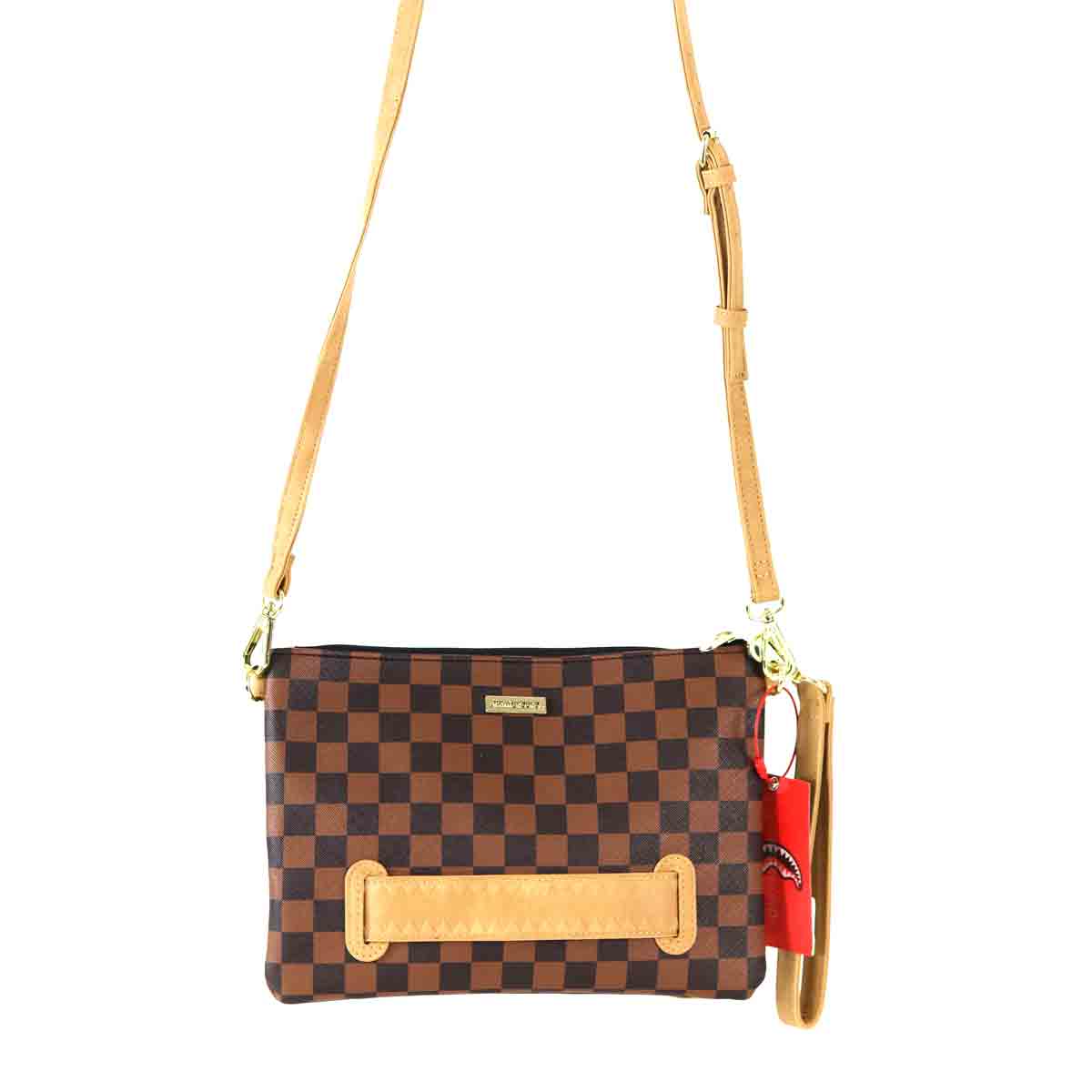 POCHETTE SHARK MARRONE