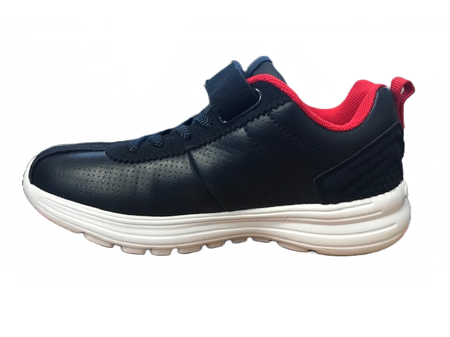 Champion Low Cut Shoe Cody PU B GS scarpa sneakers da bambino in pelle con strappo S31347-F18-BS501 navy