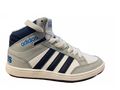 Adidas scarpa sneakers da ragazzo Hoops Mid B74657 bianco-grigio