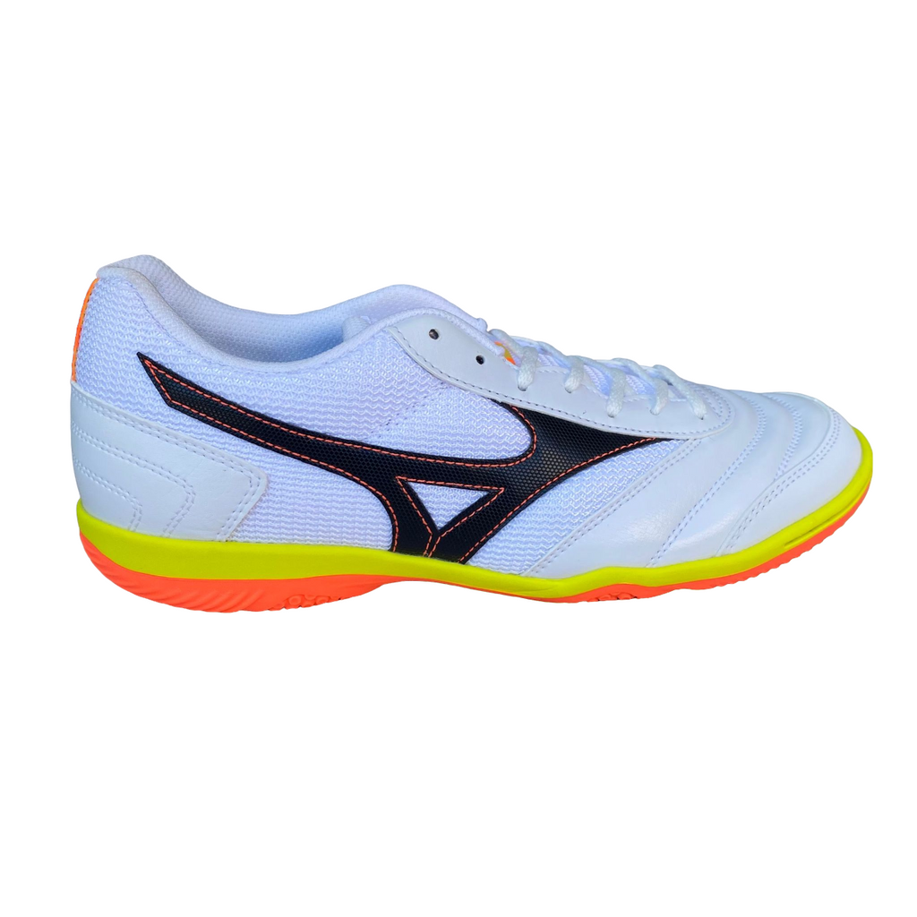 Mizuno scarpa da calcetto flessibile e traspirante Futsal MRL Sala Club Indoor bianco-giallo-arancio