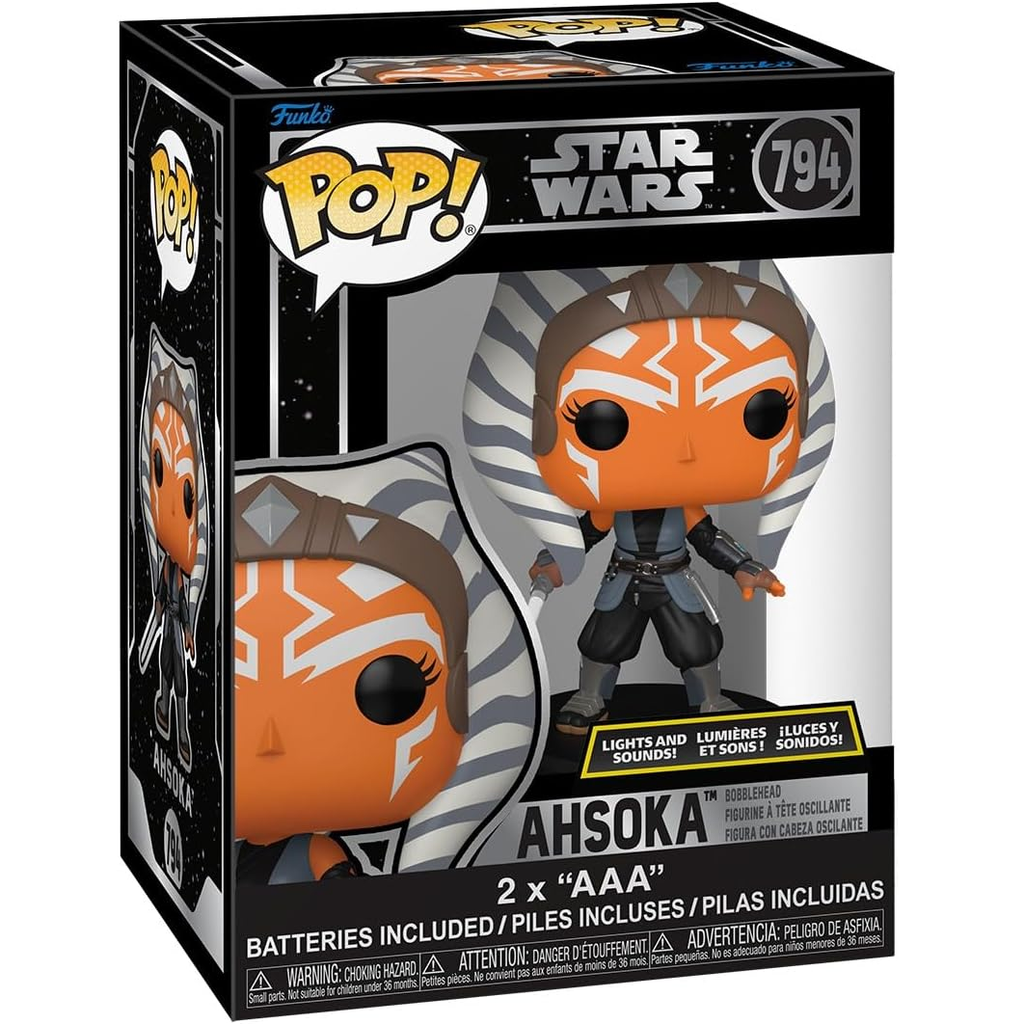 Funko Pop! Star Wars (794) Ahsoka Bobblehead (Lights and Sound) con Luci e Suoni