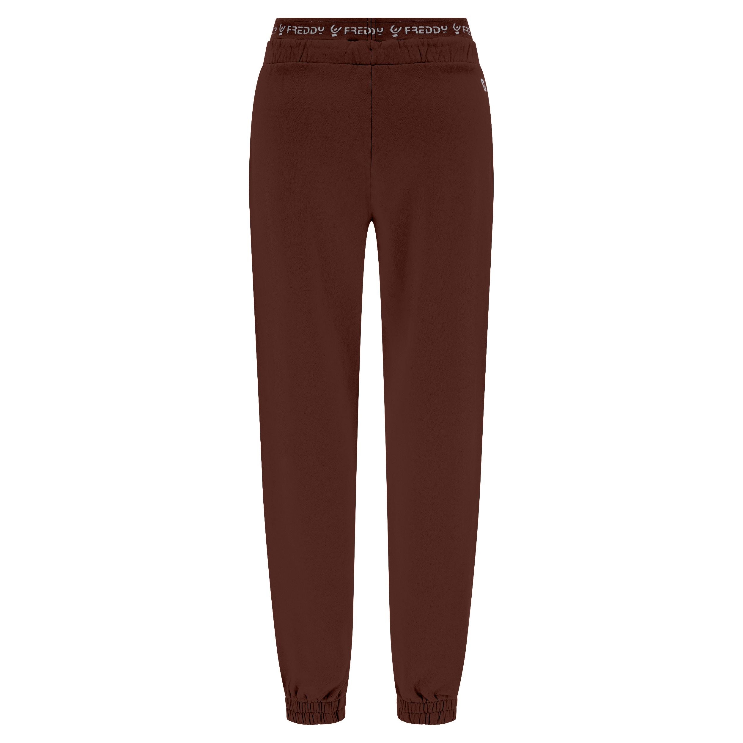 Freddy Pantaloni sportivi in felpa garzata con elastico JOGGER1C024X M79X Chocolate Fondant Direct Dyed