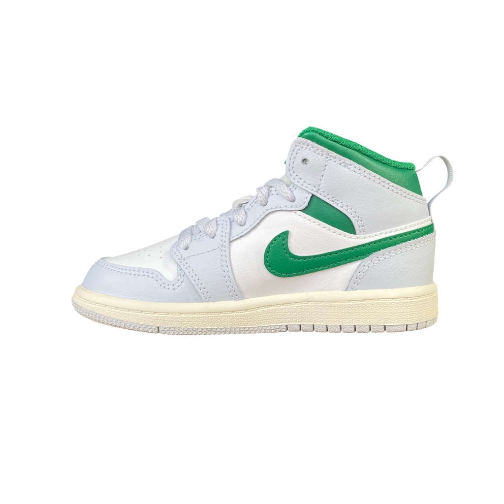 Jordan scarpa sneakers da junior Jordan 1 Mid DQ8424-142 bianco-platino-verde