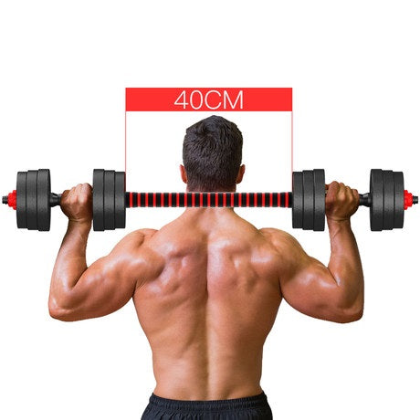 Kit Manubri Bilanciere Dumbbell Set Pesi Regolabili Componibili Da Palestra 20Kg