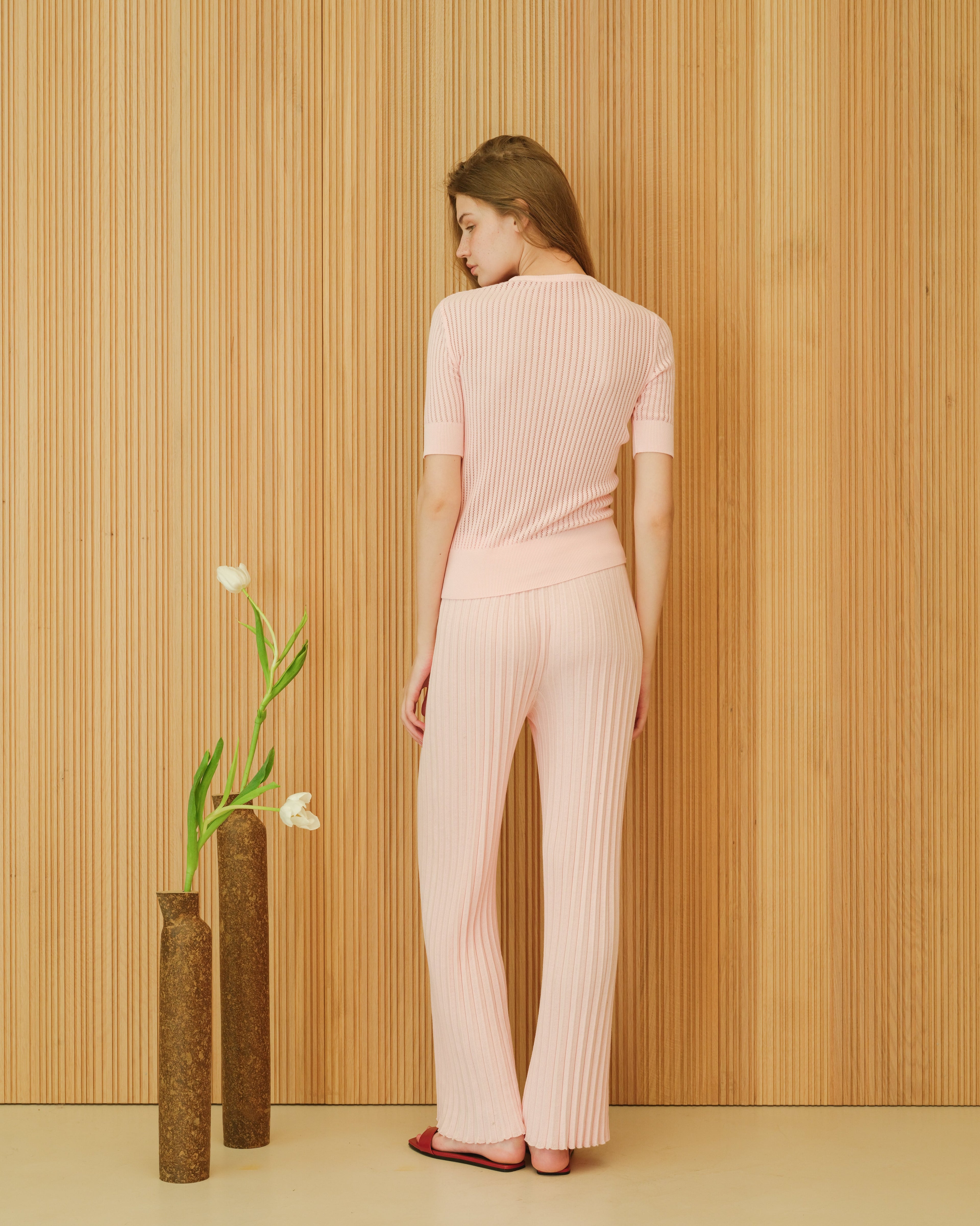 Fine Cotton Plissé Pants (3D-Knit)