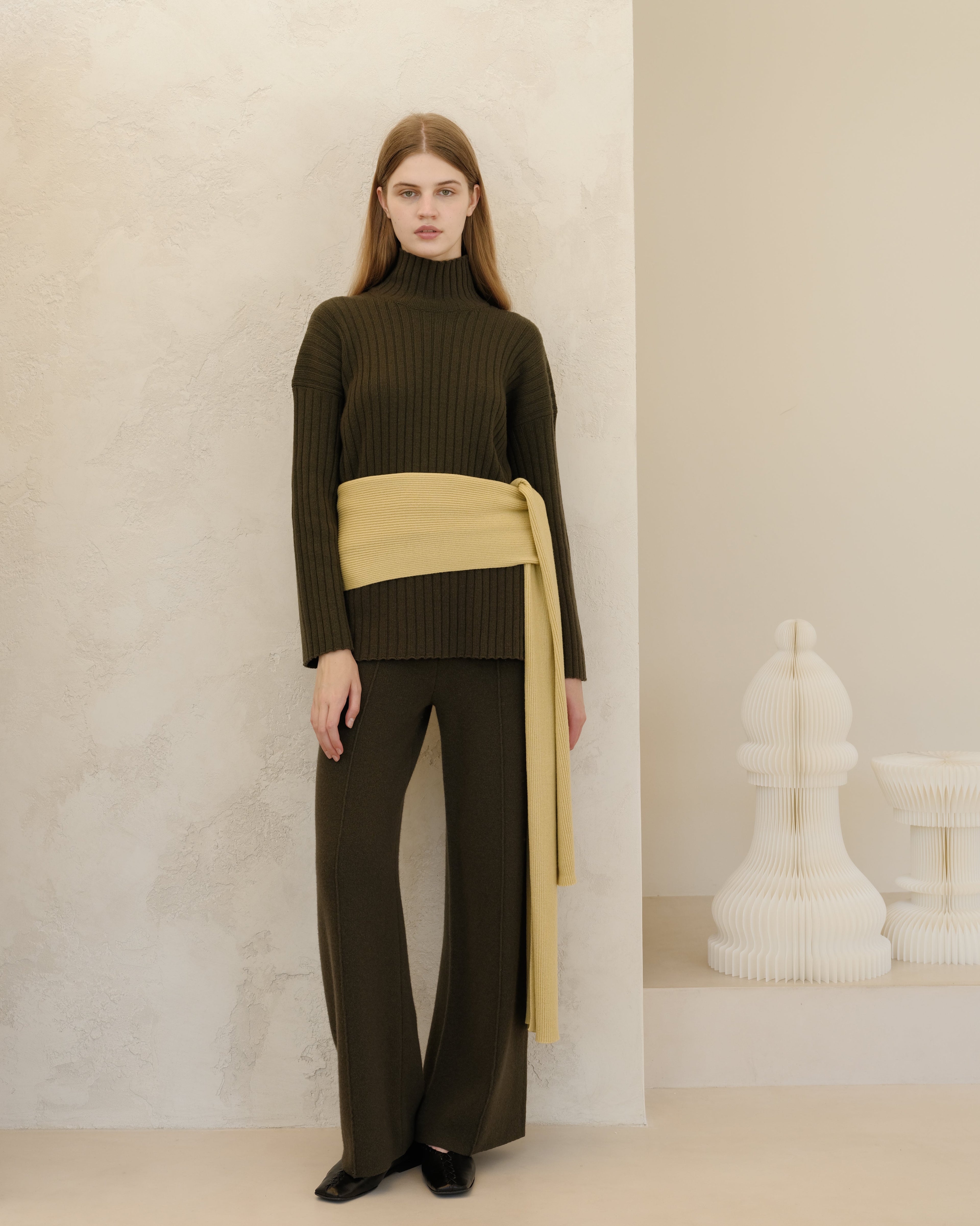 Pure Cashmere Maxi Ribbed Scarf