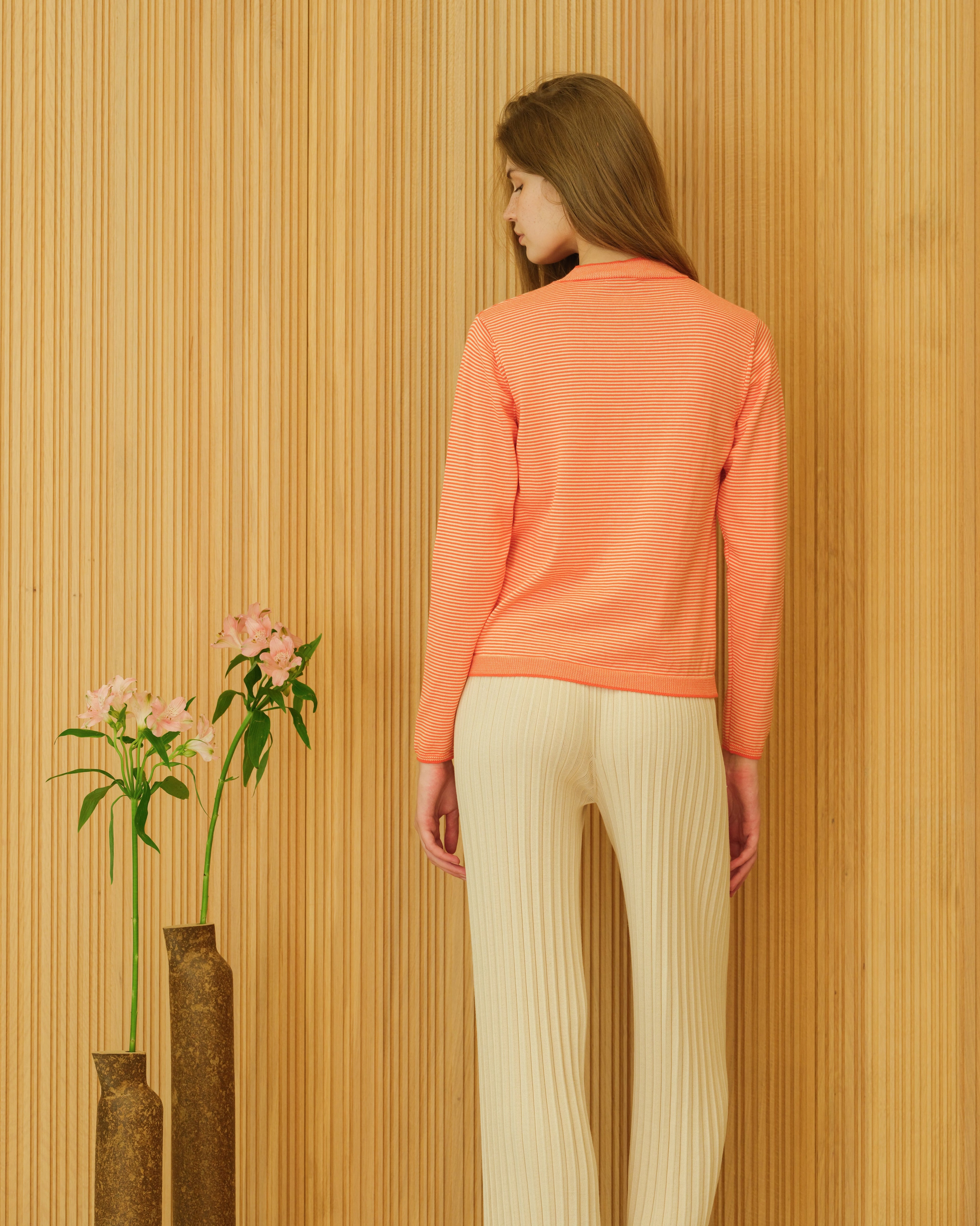 Pima Cotton Striped Crewneck