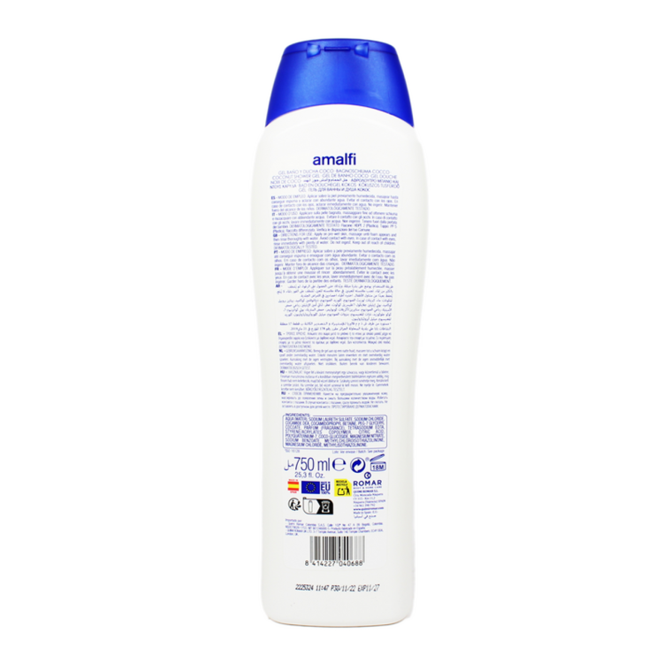 Amalfi Dermo Care (Cocco) Bagnoschiuma Bagnodoccia Shower Gel Bagno Doccia 750ml