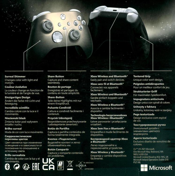 Controller Microsoft Xbox Serie X/S Wireless Lunar Shift Joypad One Pc Nuovo