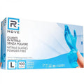 100 Guanti Monouso In Nitrile Blu Senza Polvere/Lattice Uso Medico E Alimenti L