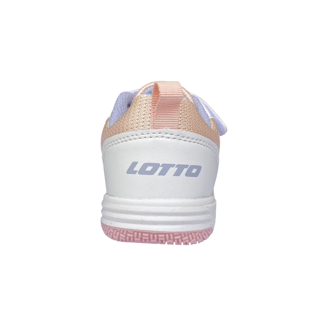 Lotto scarpa da tennis da bambina Set Ace 217504 8Y9 bianco-pesca rosa