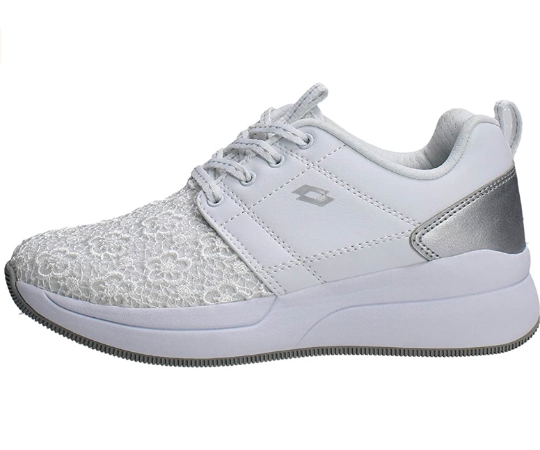 Lotto Iris II Amf S7660 Sneakers Walking Donna Bianco Argento - 8059136444631