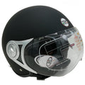 CASCO JET SIRIO MATT MOTO SCOOTER OMOLOGATO ECE VISIERA REMOVIBILE (NERO tg.L)