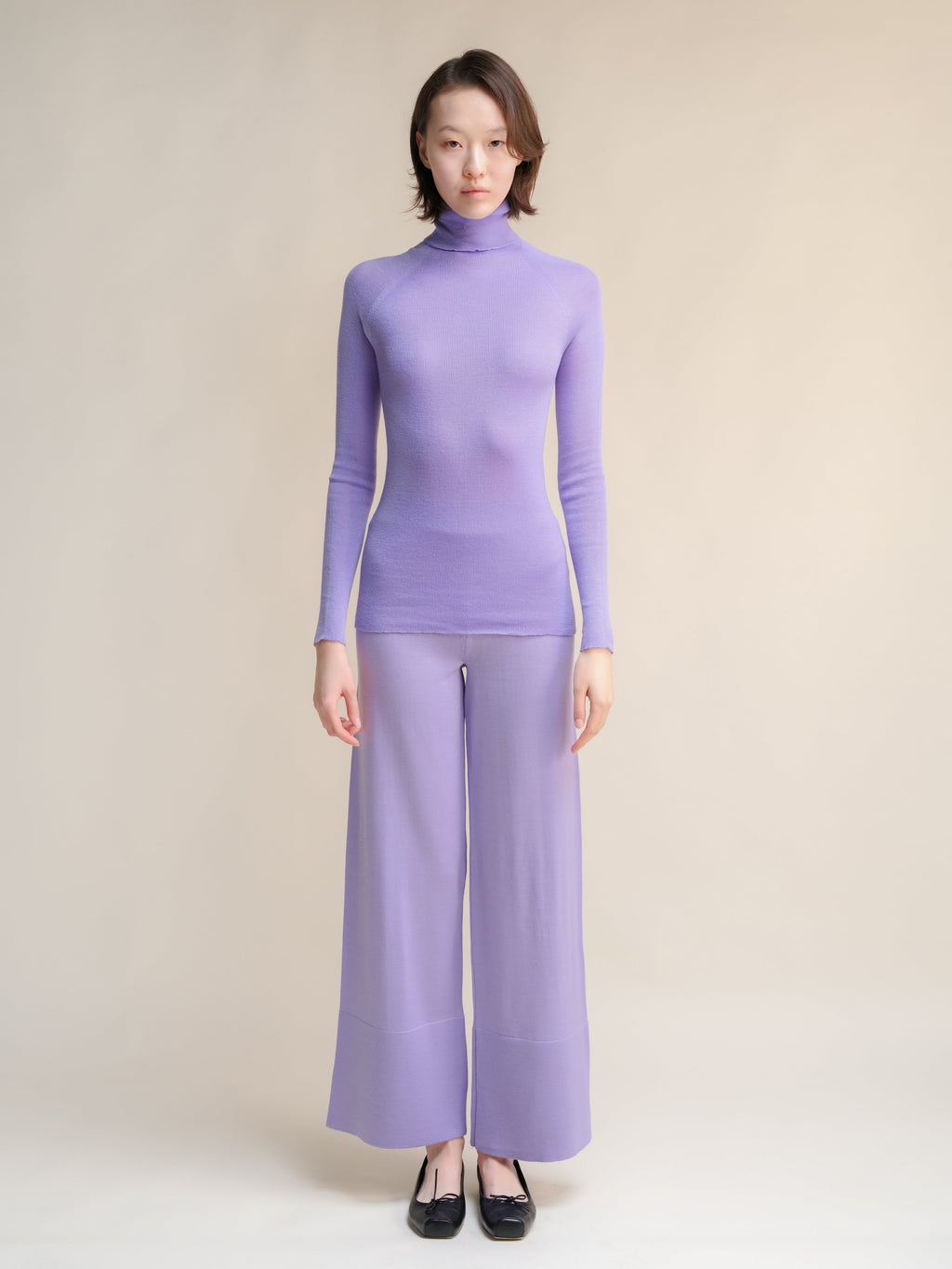 Extra Fine Merino Wool Ribbed Turtleneck (3D-Knit)