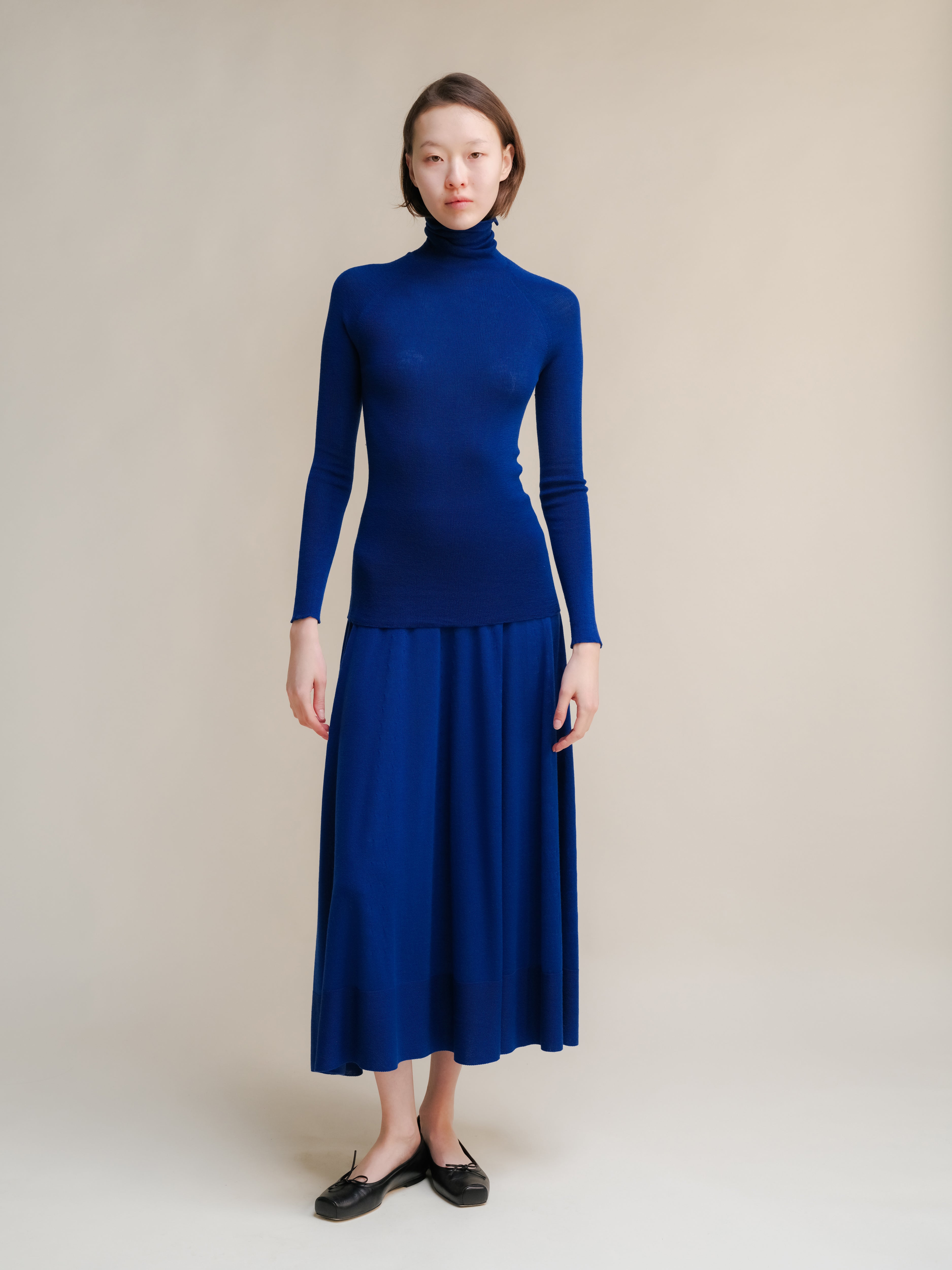 Extra Fine Merino Wool Ribbed Turtleneck (3D-Knit)