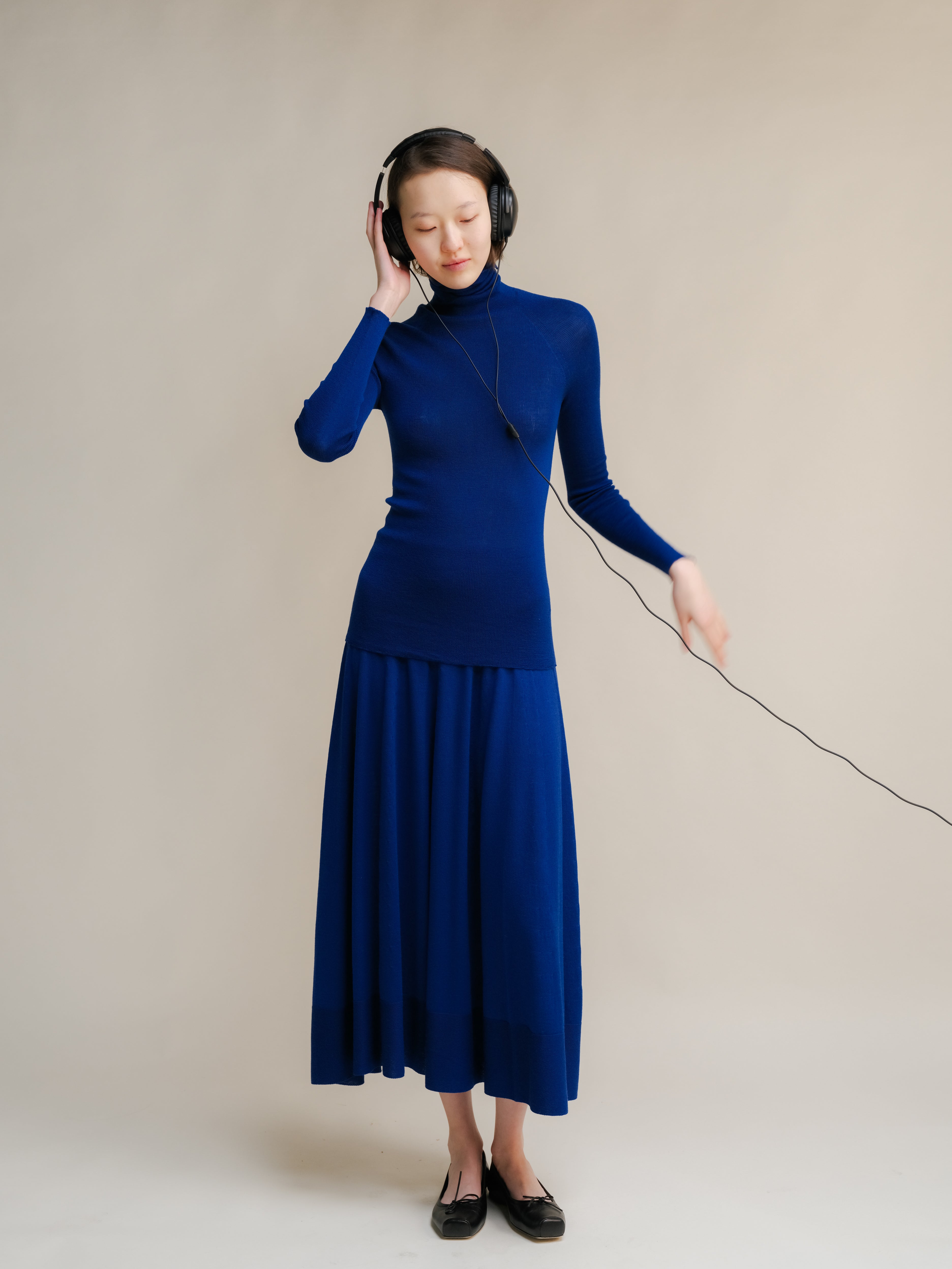 Extra Fine Merino Wool Ribbed Turtleneck (3D-Knit)