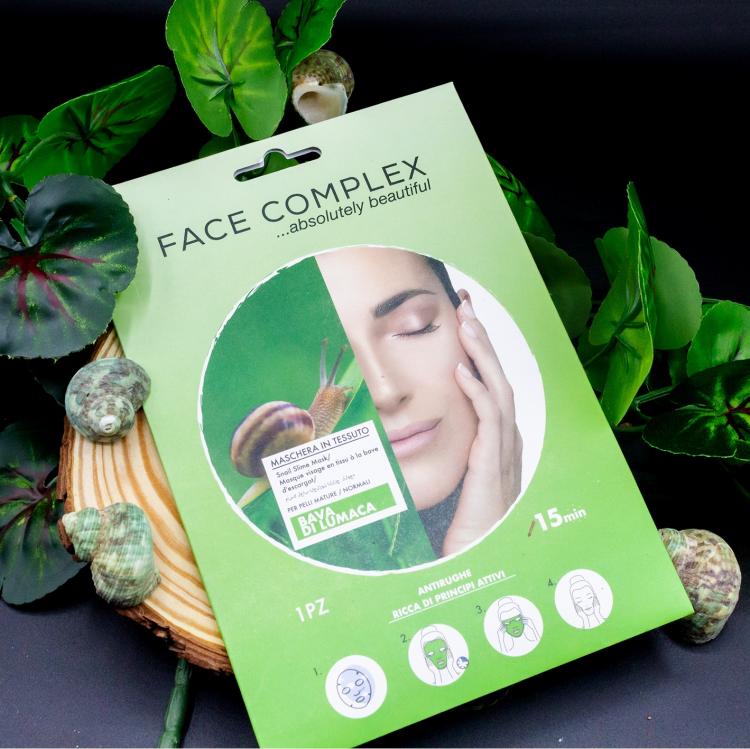 Face Complex 8Pz Maschera In Tessuto Viso Acido Ialuronico Collagene Limone Bava