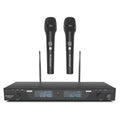 Sistema Microfonico Display Coppia 2 Microfoni Gelato Wireless Uhf Professionale