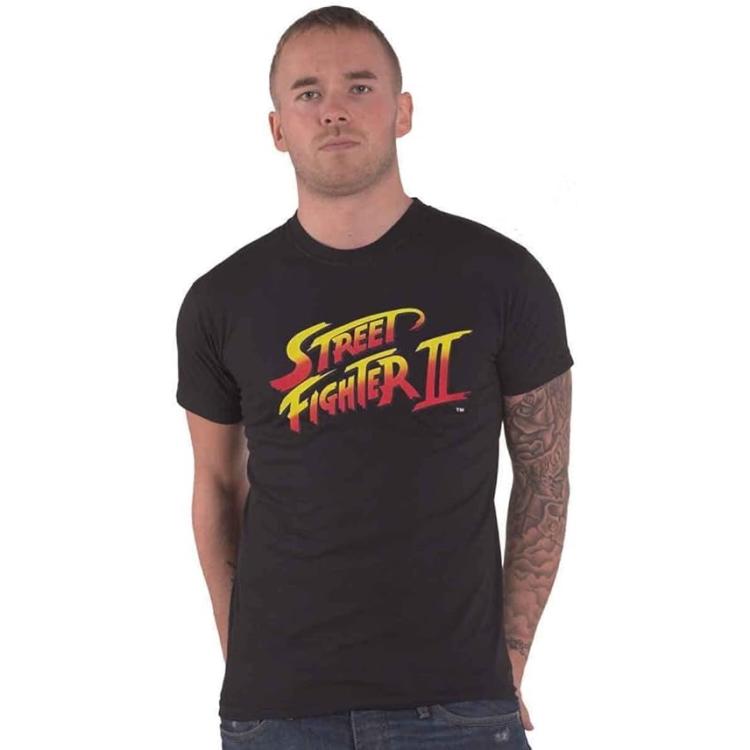 DIFUZED - T-SHIRT: STREET FIGHTER II (M) LOGO GAME VIDEOGAMES VIDEOGIOCO PS4 PS5