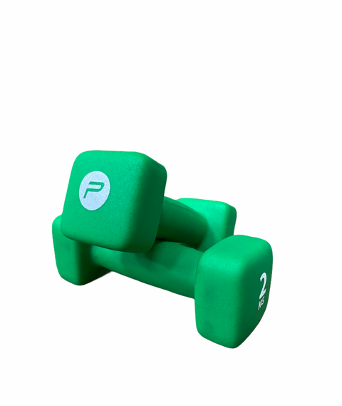 Pure 2Improve Manubri Neoprene 2x2kg 2P2I201400 - Set Verde