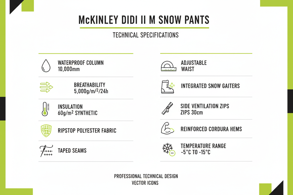 McKinley Pantalone Neve Uomo Didi II M 431056-704 Green Lime