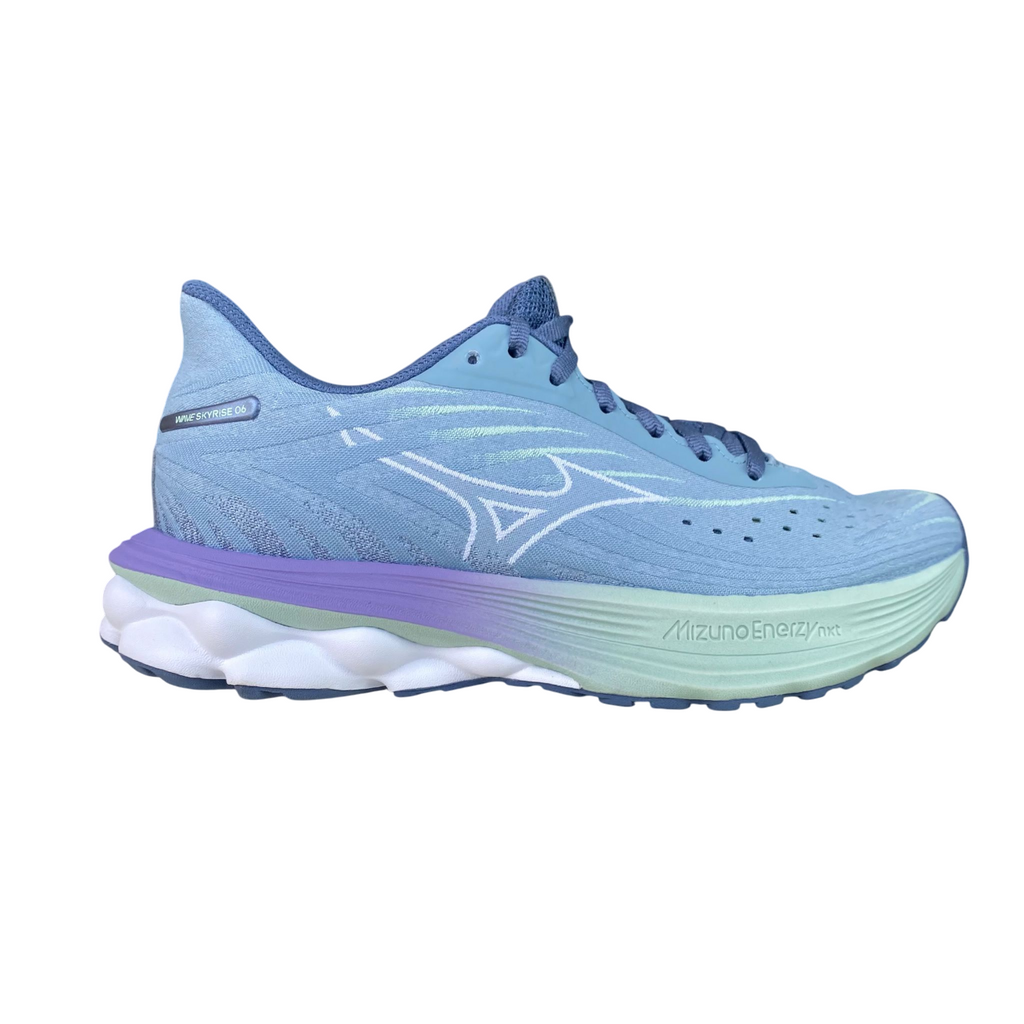 Mizuno Wave Skyrise 6 J1GD250921 Scarpe Running Donna Grigio Celeste Menta