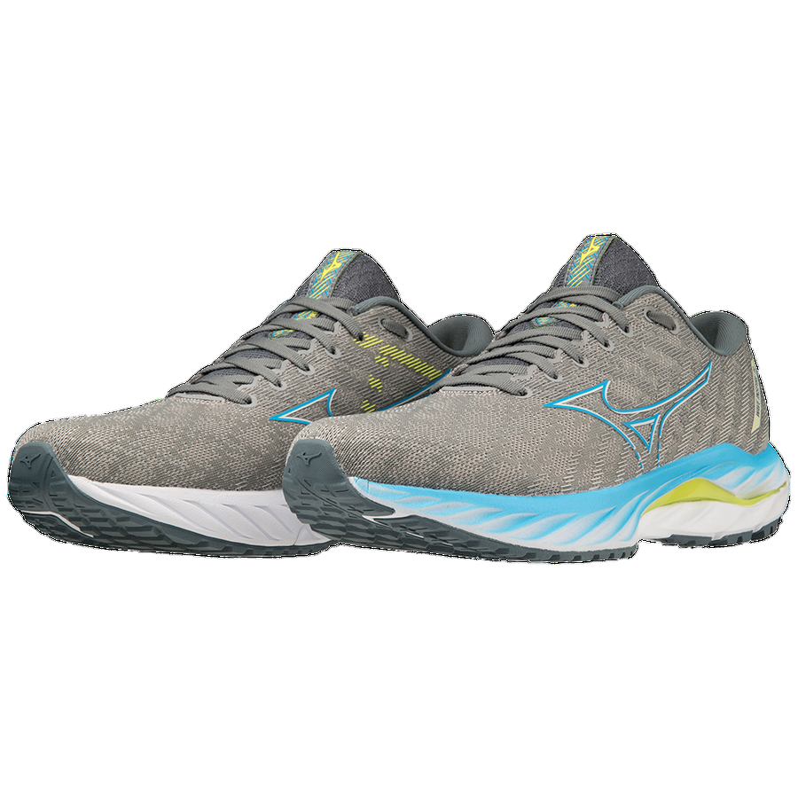Mizuno Wave Inspire 19 J1GC234451 Grigio-Azzurro – Scarpa Running Uomo Antipronazione Stabilità