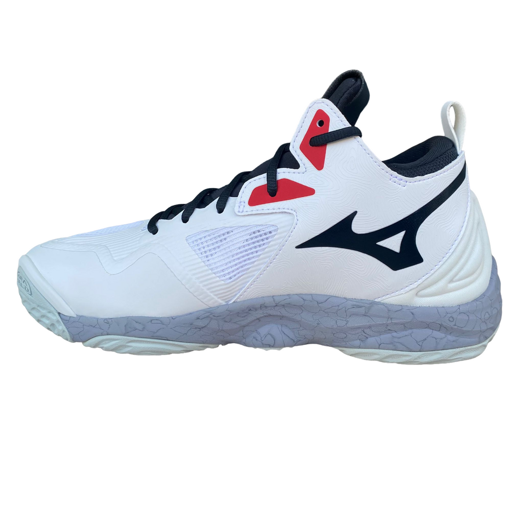Mizuno scarpa da pallavolo da uomo Wave Momentum 3 Mid V1GA231796 bianco-salsa-nero