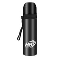 Hb Thermos Acciaio Inox 500Ml Bottiglia Termica (12/24H) Tappo A Scatto | Nero