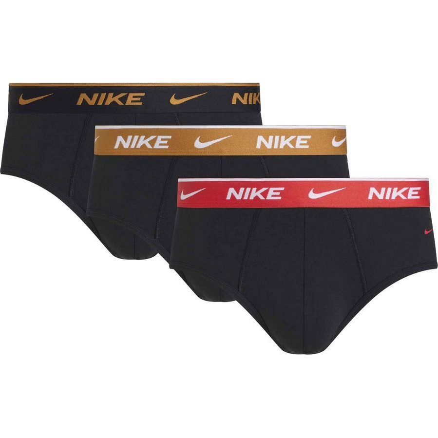 Nike BRIEF 3PK KE1006 Nero - Set 3 Slip Uomo Cotone Stretch Dri-Fit