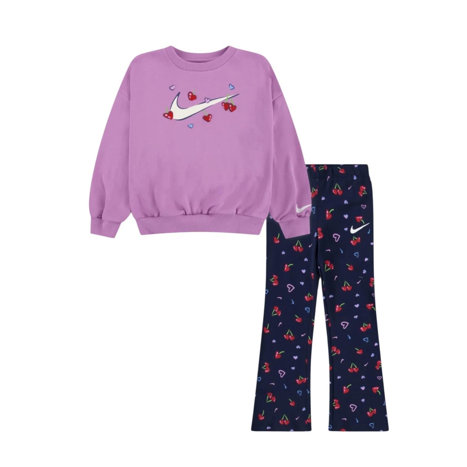 Nike Tuta Sportiva Bambina 36N667-U90 Viola Blu
