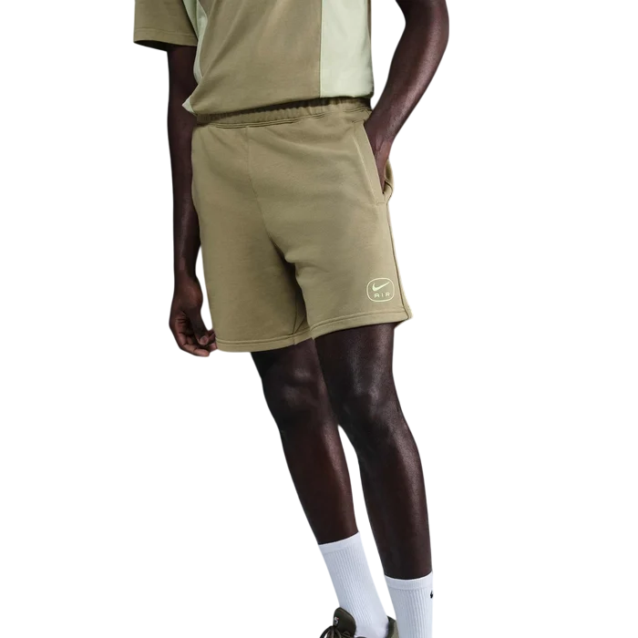 Nike pantaloncino sportivo da uomo in felpa di cotone garzato Air 
French Terry HM0178-276 salvia