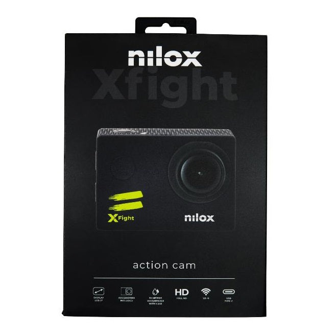 Nilox Action Cam XFight 1080P Fotocamera Subacquea FHD Nero