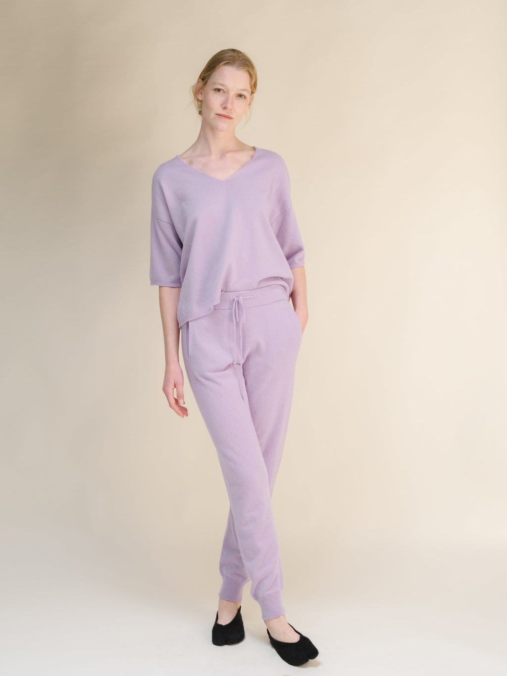 Cashmere Mix Yoga Pants (3D-Knit)