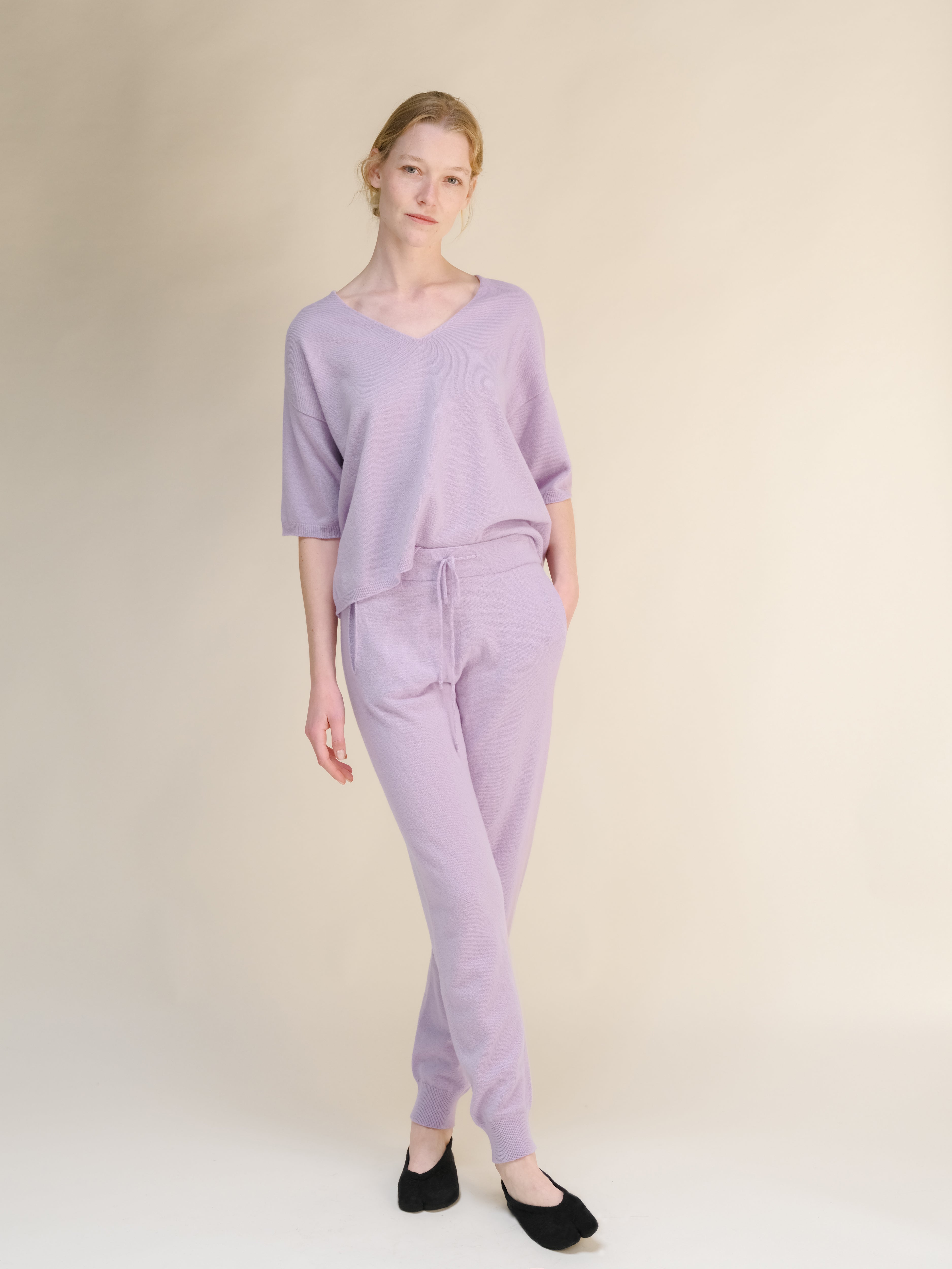 Cashmere Mix Yoga Pants (3D-Knit)