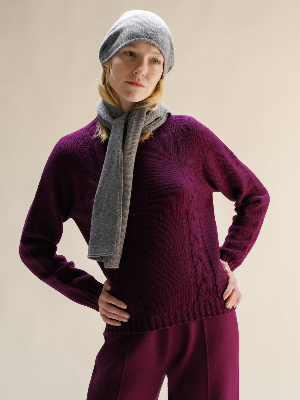 Cashmere Mix Jabot