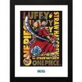 ABYSTYLE - ONE PIECE (LUFFY IN WANO ARTWORK) POSTER INCORNICIATO STAMPA CORNICE