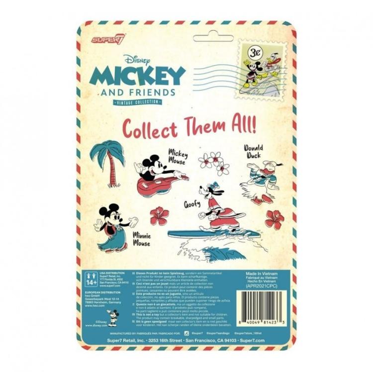 Super7 Disney Mickey & Friends "Minnie" Topolina Hawaii Action Reaction Figure