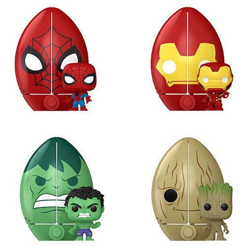 Funko Pop ! Eggs 12Pz Figure Mini Assortimento Marvel Personaggi Misti Pasqua