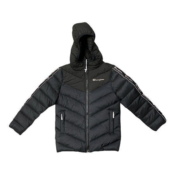 Champion giubbotto con cappuccio da ragazza 404247 KK001 NBK nero